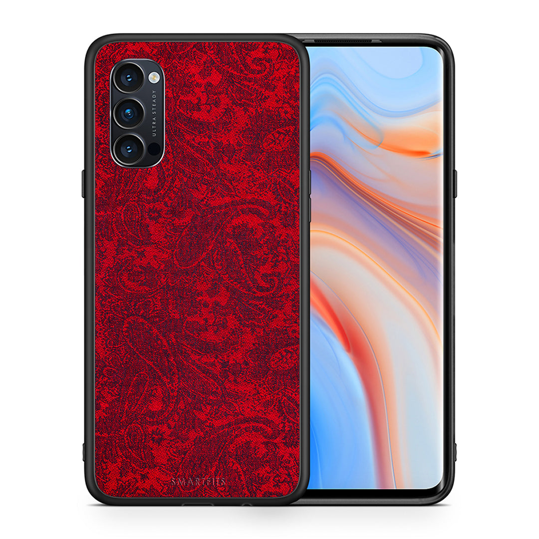 Θήκη Oppo Reno4 Pro 5G Paisley Cashmere από τη Smartfits με σχέδιο στο πίσω μέρος και μαύρο περίβλημα | Oppo Reno4 Pro 5G Paisley Cashmere case with colorful back and black bezels