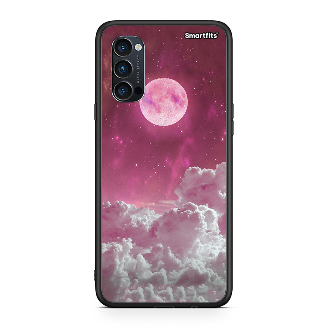 Oppo Reno4 Pro 5G Pink Moon θήκη από τη Smartfits με σχέδιο στο πίσω μέρος και μαύρο περίβλημα | Smartphone case with colorful back and black bezels by Smartfits