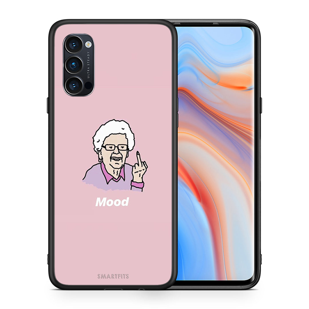 Θήκη Oppo Reno4 Pro 5G Mood PopArt από τη Smartfits με σχέδιο στο πίσω μέρος και μαύρο περίβλημα | Oppo Reno4 Pro 5G Mood PopArt case with colorful back and black bezels