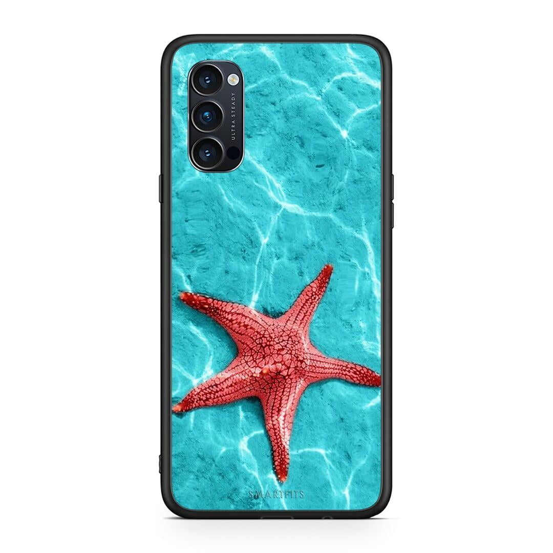 Oppo Reno4 Pro 5G Red Starfish Θήκη από τη Smartfits με σχέδιο στο πίσω μέρος και μαύρο περίβλημα | Smartphone case with colorful back and black bezels by Smartfits