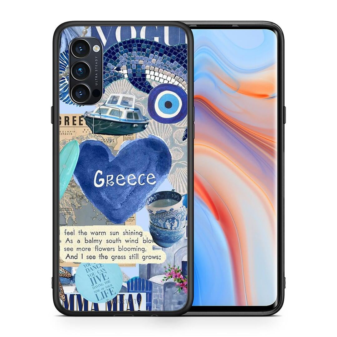 Θήκη Oppo Reno4 Pro 5G Summer In Greece από τη Smartfits με σχέδιο στο πίσω μέρος και μαύρο περίβλημα | Oppo Reno4 Pro 5G Summer In Greece case with colorful back and black bezels