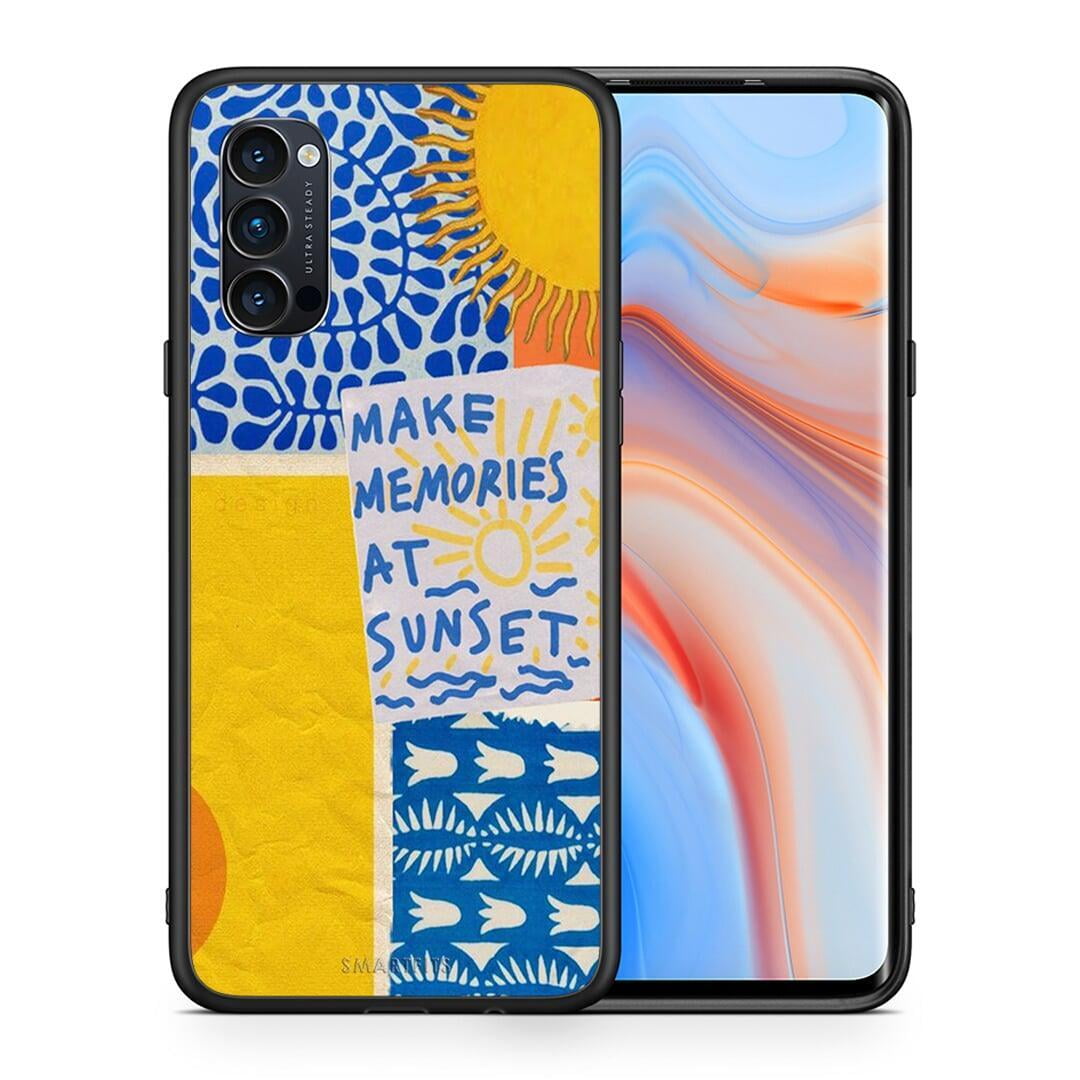 Θήκη Oppo Reno4 Pro 5G Sunset Memories από τη Smartfits με σχέδιο στο πίσω μέρος και μαύρο περίβλημα | Oppo Reno4 Pro 5G Sunset Memories case with colorful back and black bezels