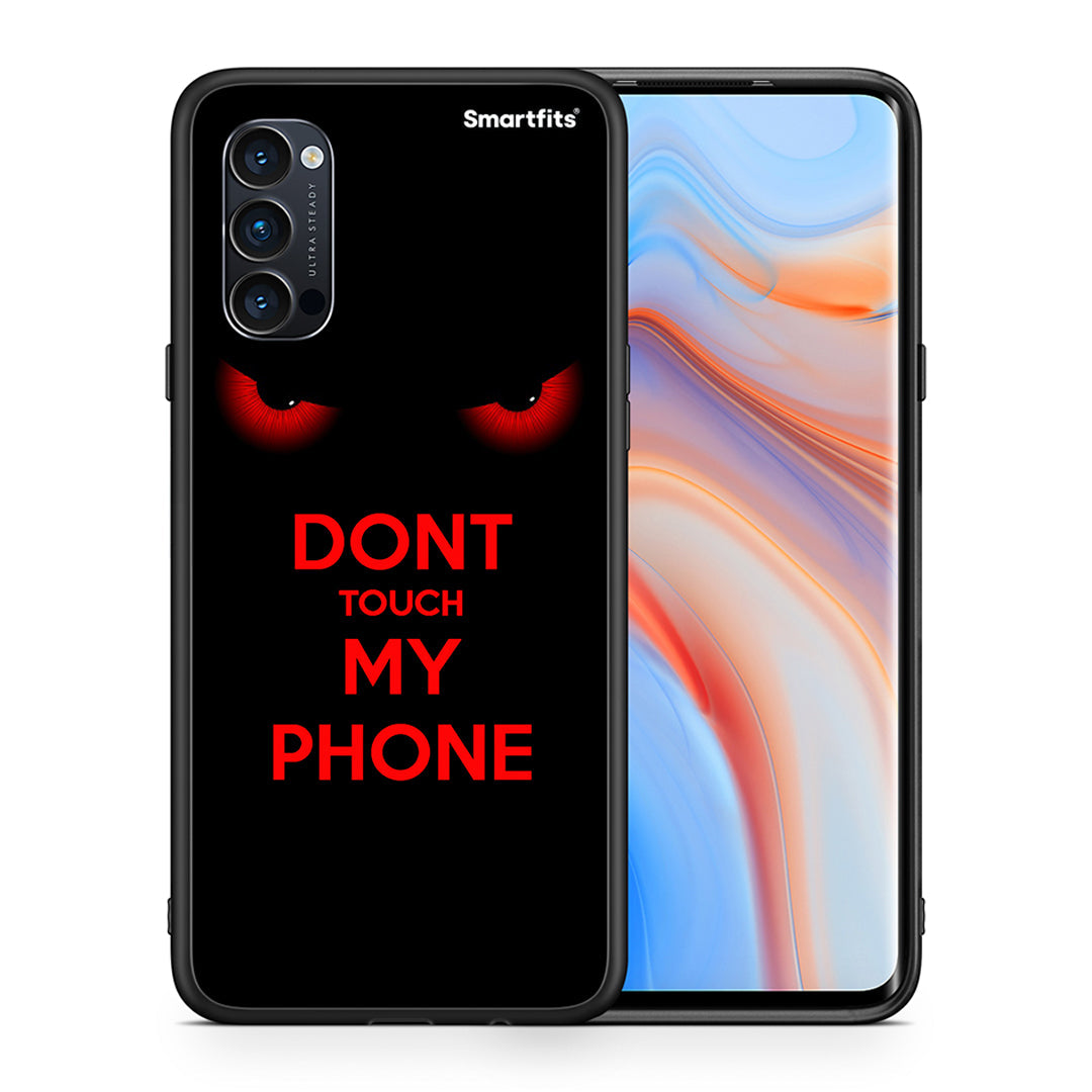 Θήκη Oppo Reno4 Pro 5G Touch My Phone από τη Smartfits με σχέδιο στο πίσω μέρος και μαύρο περίβλημα | Oppo Reno4 Pro 5G Touch My Phone case with colorful back and black bezels