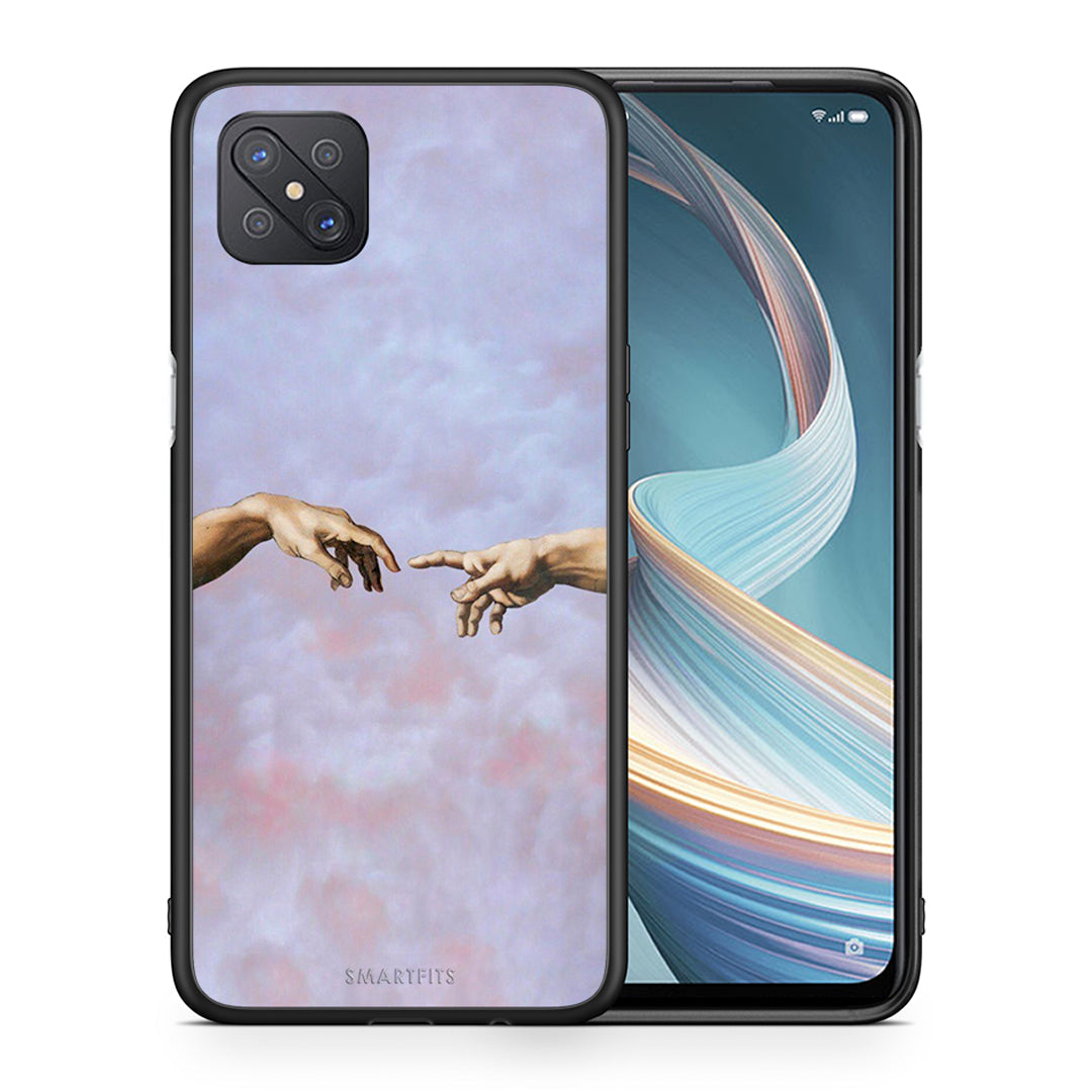 Θήκη Oppo Reno4 Z 5G Adam Hand από τη Smartfits με σχέδιο στο πίσω μέρος και μαύρο περίβλημα | Oppo Reno4 Z 5G Adam Hand case with colorful back and black bezels