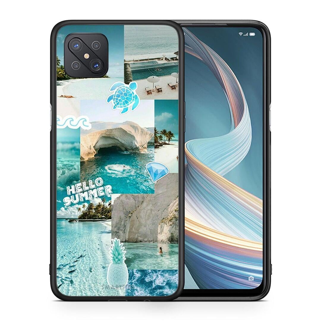 Θήκη Oppo Reno4 Z 5G Aesthetic Summer από τη Smartfits με σχέδιο στο πίσω μέρος και μαύρο περίβλημα | Oppo Reno4 Z 5G Aesthetic Summer case with colorful back and black bezels