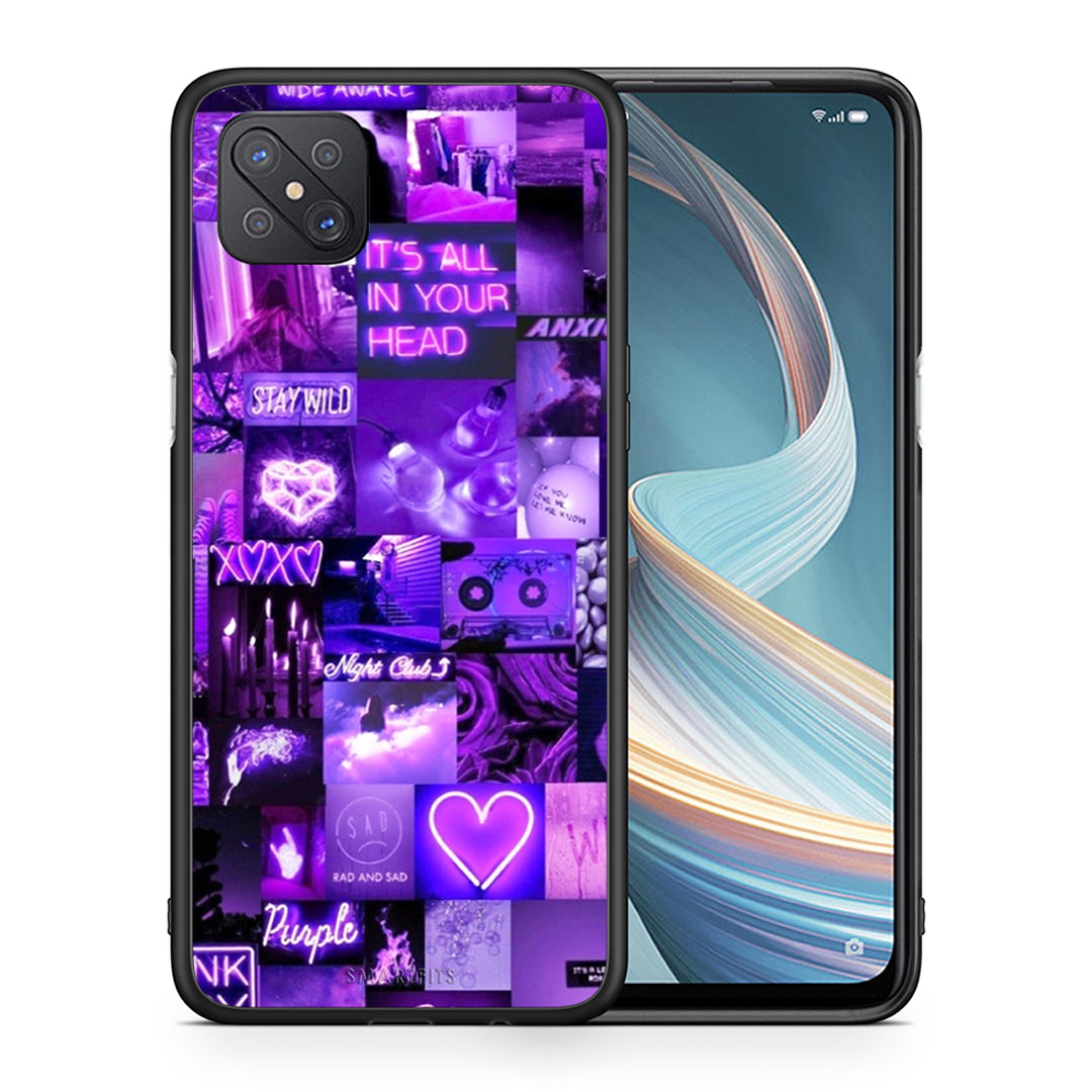 Θήκη Αγίου Βαλεντίνου Oppo Reno4 Z 5G Collage Stay Wild από τη Smartfits με σχέδιο στο πίσω μέρος και μαύρο περίβλημα | Oppo Reno4 Z 5G Collage Stay Wild case with colorful back and black bezels