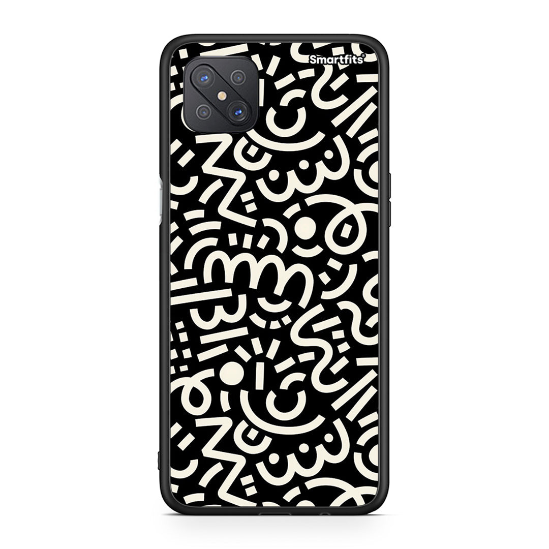 Oppo Reno4 Z 5G Doodle Art θήκη από τη Smartfits με σχέδιο στο πίσω μέρος και μαύρο περίβλημα | Smartphone case with colorful back and black bezels by Smartfits