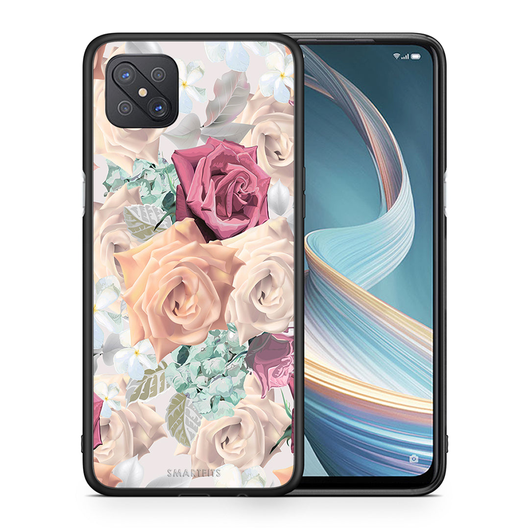 Θήκη Oppo Reno4 Z 5G Bouquet Floral από τη Smartfits με σχέδιο στο πίσω μέρος και μαύρο περίβλημα | Oppo Reno4 Z 5G Bouquet Floral case with colorful back and black bezels