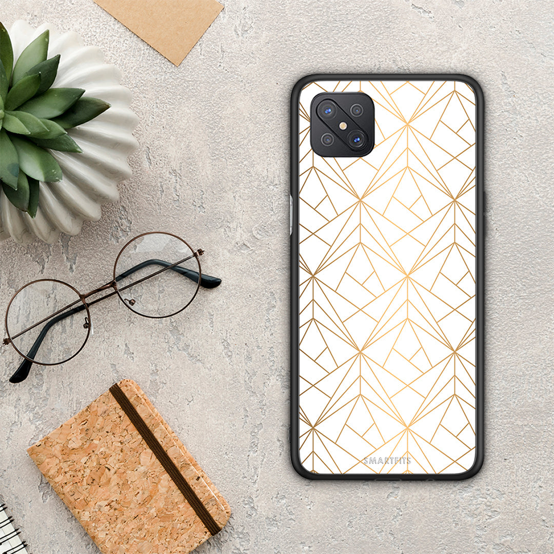 Geometric Luxury White - Oppo Reno4 Z 5G / A92s θήκη