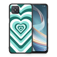 Thumbnail for Θήκη Oppo Reno4 Z 5G Green Hearts από τη Smartfits με σχέδιο στο πίσω μέρος και μαύρο περίβλημα | Oppo Reno4 Z 5G Green Hearts case with colorful back and black bezels