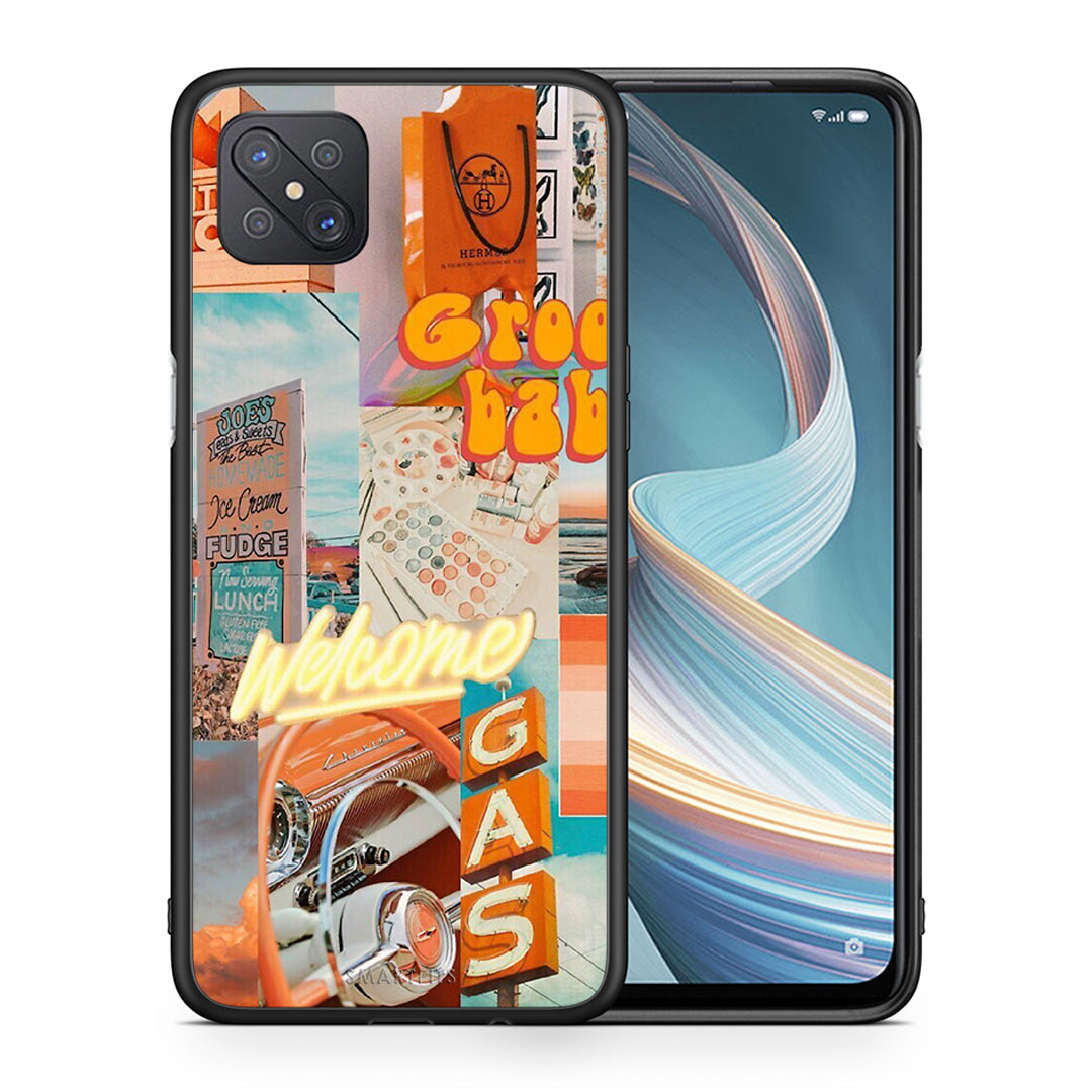 Θήκη Αγίου Βαλεντίνου Oppo Reno4 Z 5G Groovy Babe από τη Smartfits με σχέδιο στο πίσω μέρος και μαύρο περίβλημα | Oppo Reno4 Z 5G Groovy Babe case with colorful back and black bezels