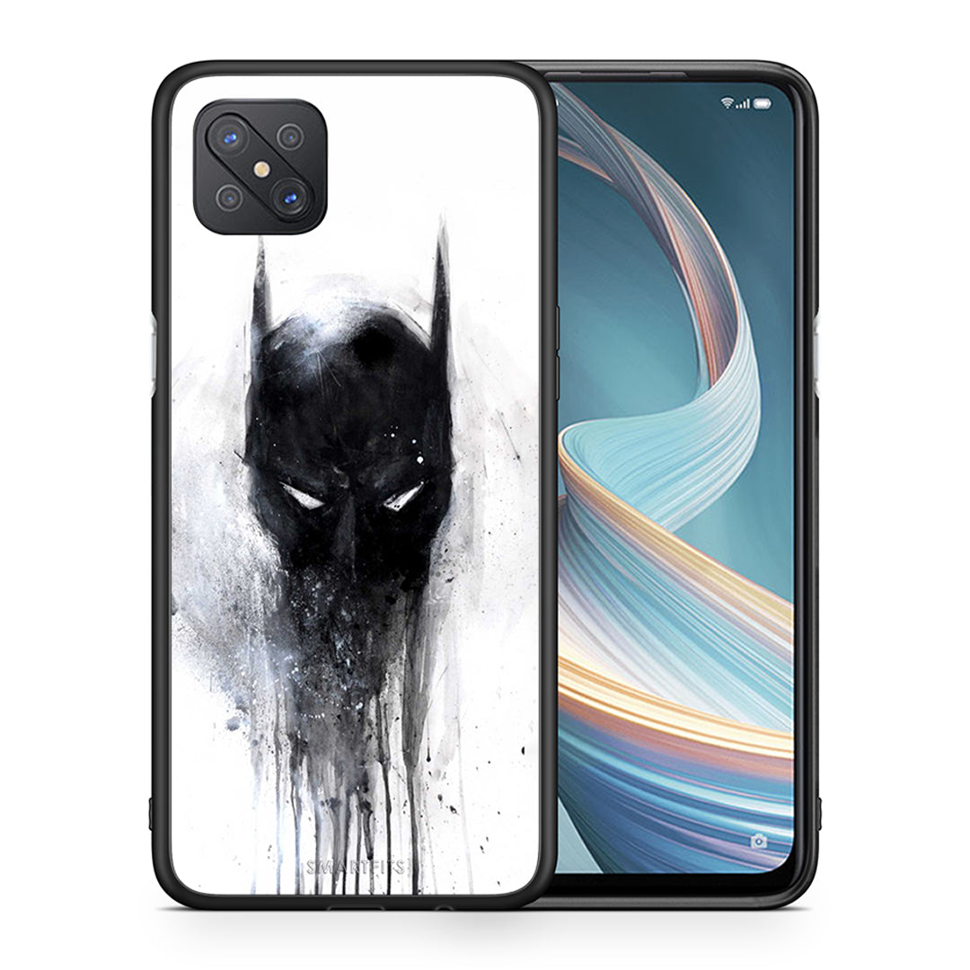 Θήκη Oppo Reno4 Z 5G Paint Bat Hero από τη Smartfits με σχέδιο στο πίσω μέρος και μαύρο περίβλημα | Oppo Reno4 Z 5G Paint Bat Hero case with colorful back and black bezels