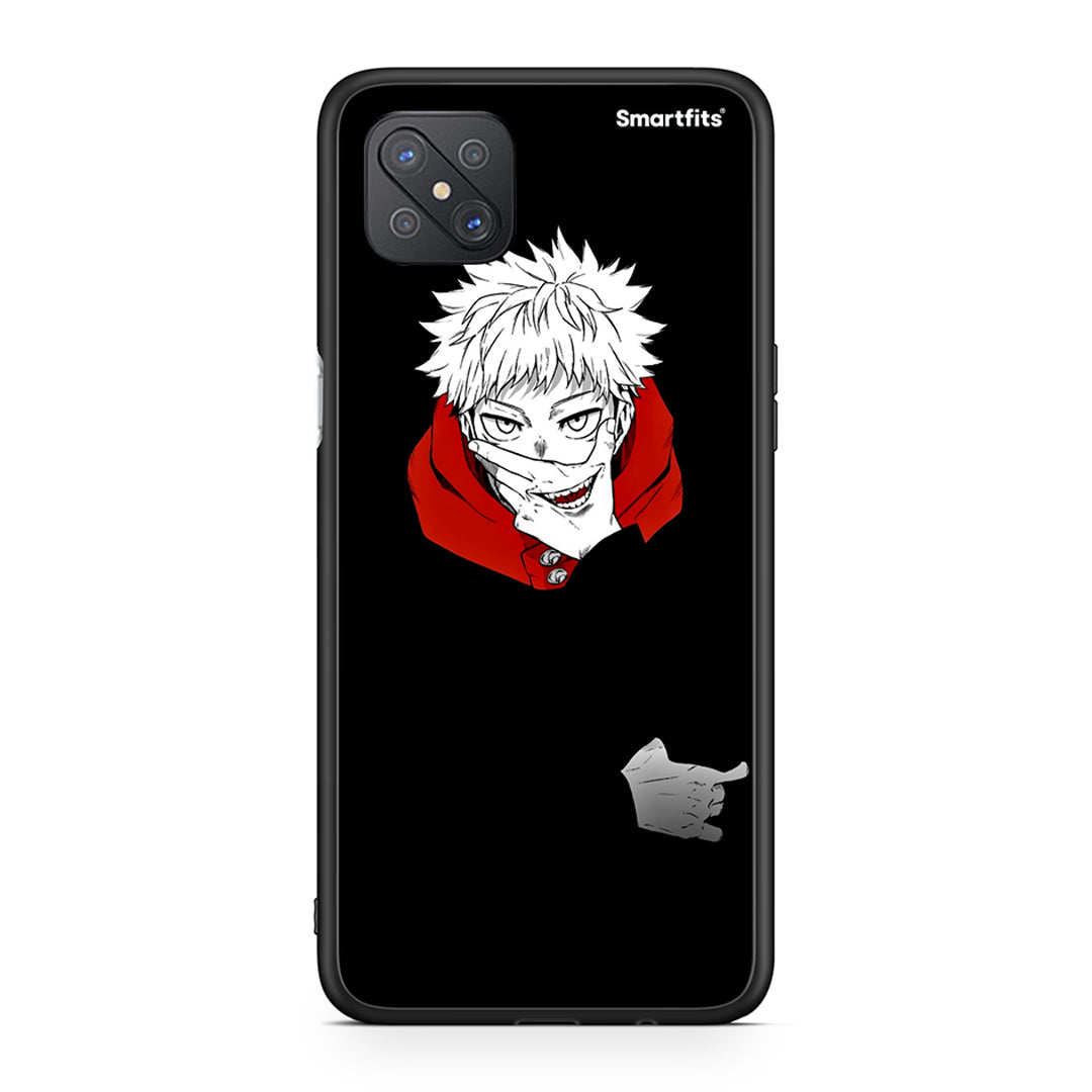 Oppo Reno4 Z 5G Itadori Anime θήκη από τη Smartfits με σχέδιο στο πίσω μέρος και μαύρο περίβλημα | Smartphone case with colorful back and black bezels by Smartfits