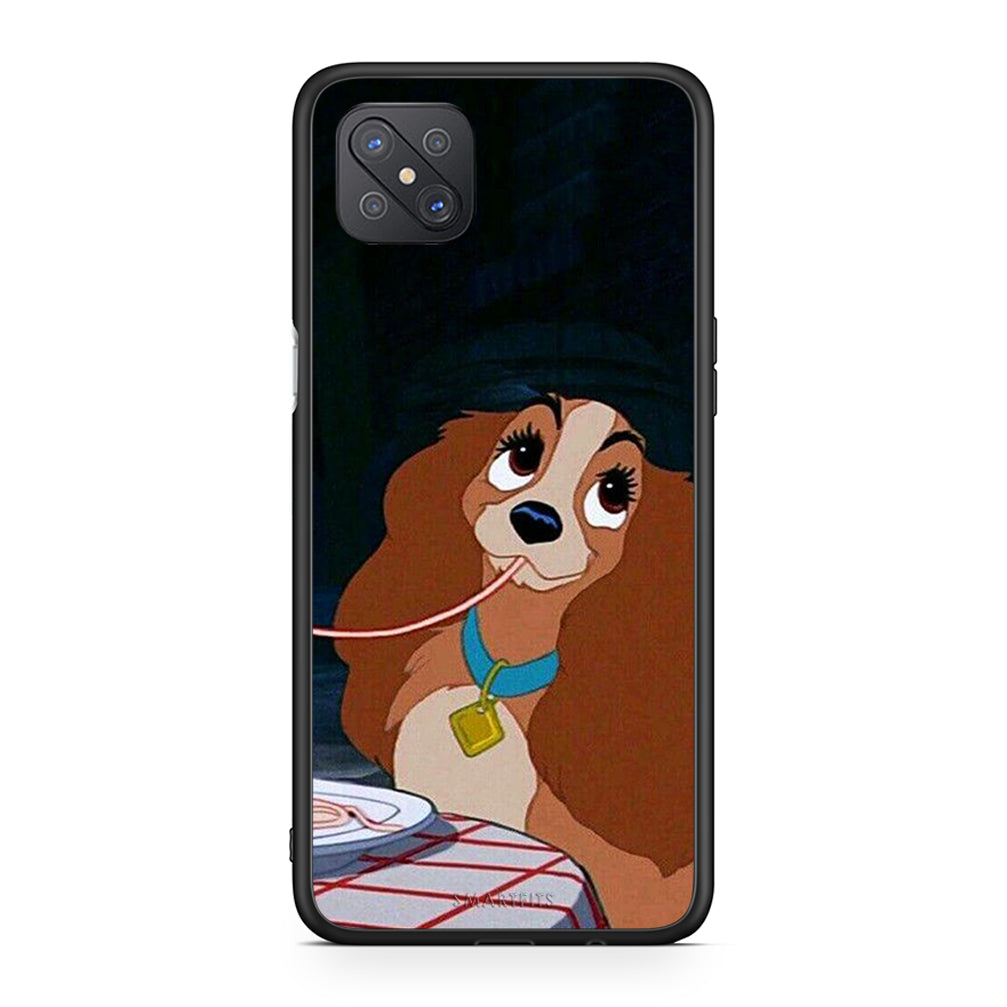 Oppo Reno4 Z 5G Lady And Tramp 2 Θήκη Αγίου Βαλεντίνου από τη Smartfits με σχέδιο στο πίσω μέρος και μαύρο περίβλημα | Smartphone case with colorful back and black bezels by Smartfits