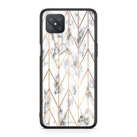 Thumbnail for 44 - Oppo Reno4 Z 5G Gold Geometric Marble case, cover, bumper