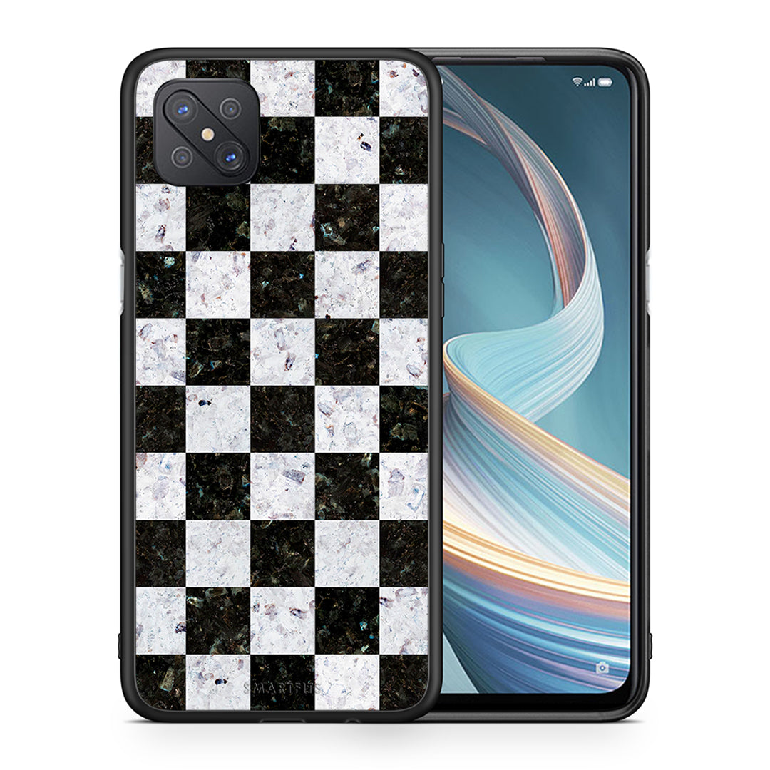 Θήκη Oppo Reno4 Z 5G Square Geometric Marble από τη Smartfits με σχέδιο στο πίσω μέρος και μαύρο περίβλημα | Oppo Reno4 Z 5G Square Geometric Marble case with colorful back and black bezels