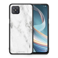 Thumbnail for Θήκη Oppo Reno4 Z 5G White Marble από τη Smartfits με σχέδιο στο πίσω μέρος και μαύρο περίβλημα | Oppo Reno4 Z 5G White Marble case with colorful back and black bezels