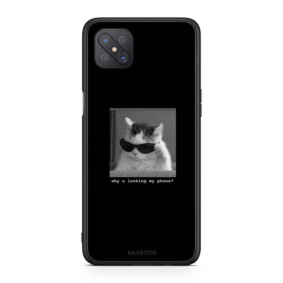 Oppo Reno4 Z 5G Meme Cat θήκη από τη Smartfits με σχέδιο στο πίσω μέρος και μαύρο περίβλημα | Smartphone case with colorful back and black bezels by Smartfits