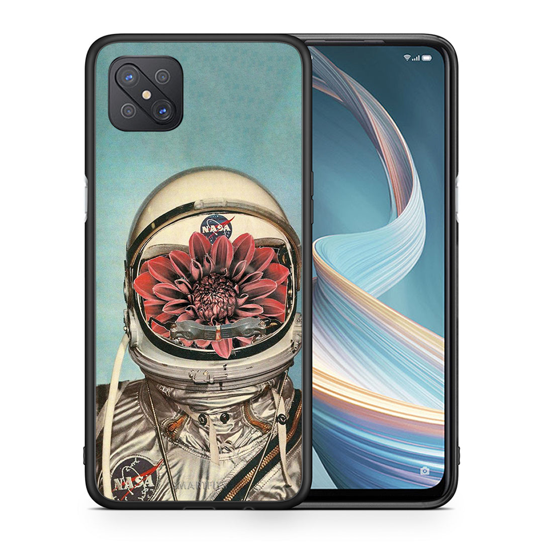 Θήκη Oppo Reno4 Z 5G Nasa Bloom από τη Smartfits με σχέδιο στο πίσω μέρος και μαύρο περίβλημα | Oppo Reno4 Z 5G Nasa Bloom case with colorful back and black bezels