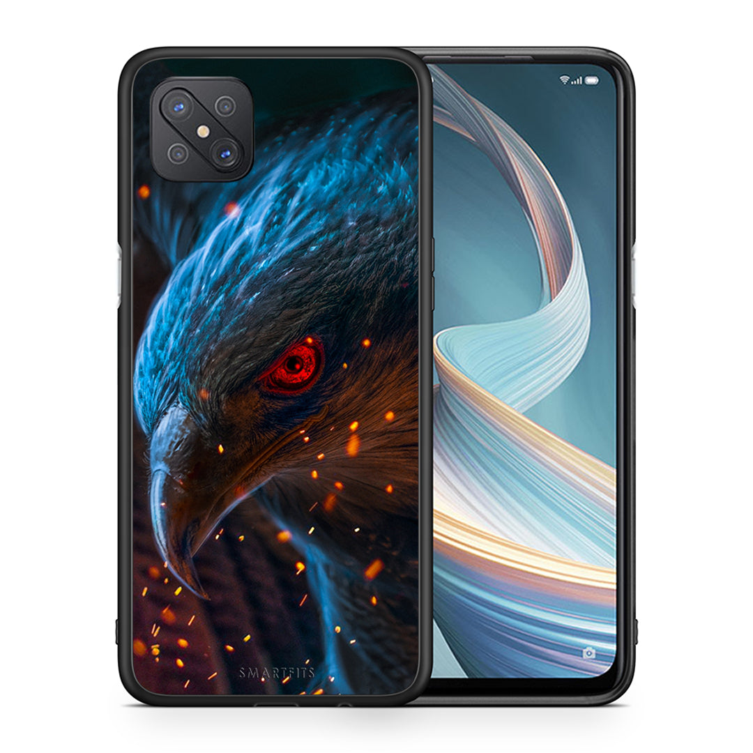 Θήκη Oppo Reno4 Z 5G Eagle PopArt από τη Smartfits με σχέδιο στο πίσω μέρος και μαύρο περίβλημα | Oppo Reno4 Z 5G Eagle PopArt case with colorful back and black bezels