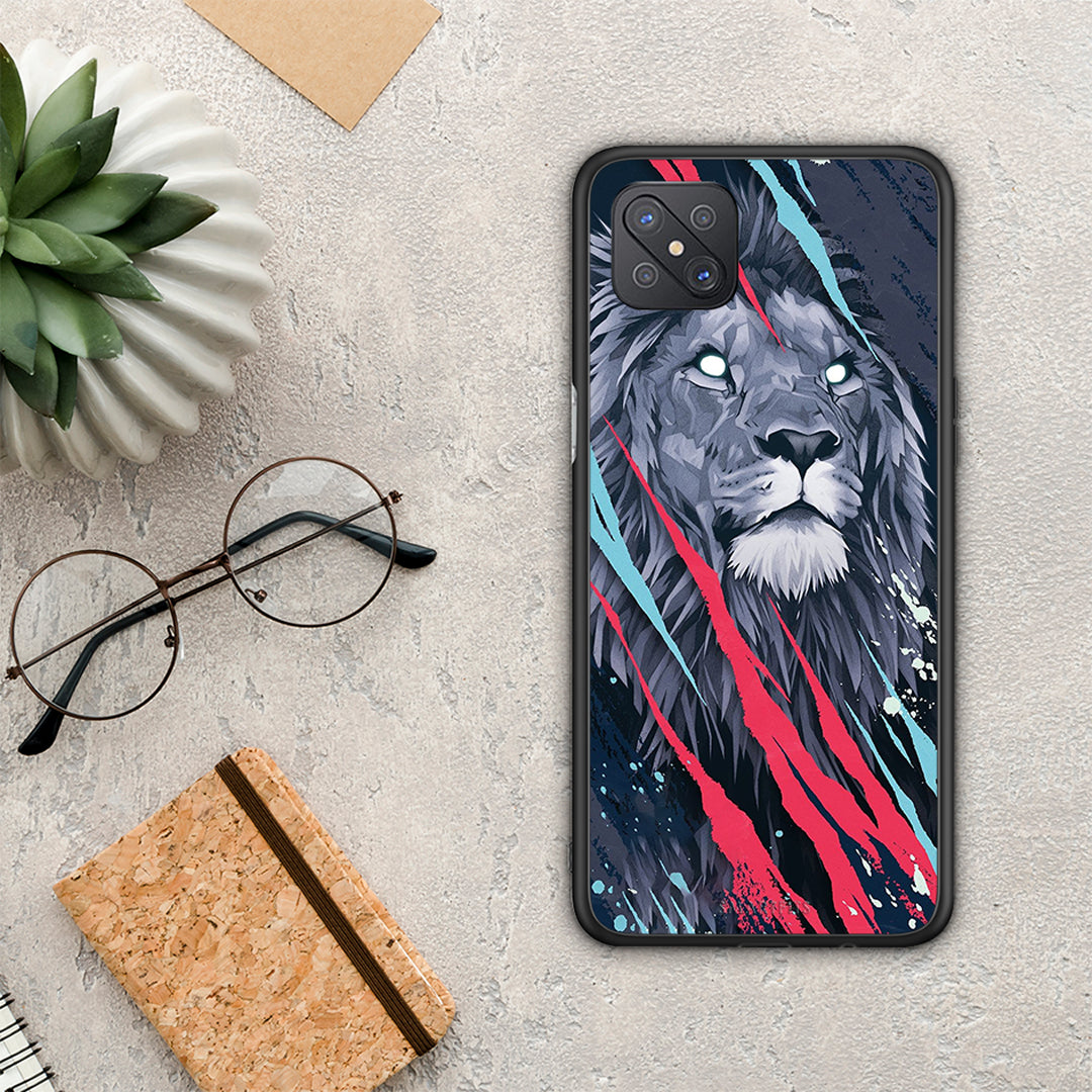 PopArt Lion Designer - Oppo Reno4 Z 5G / A92s case