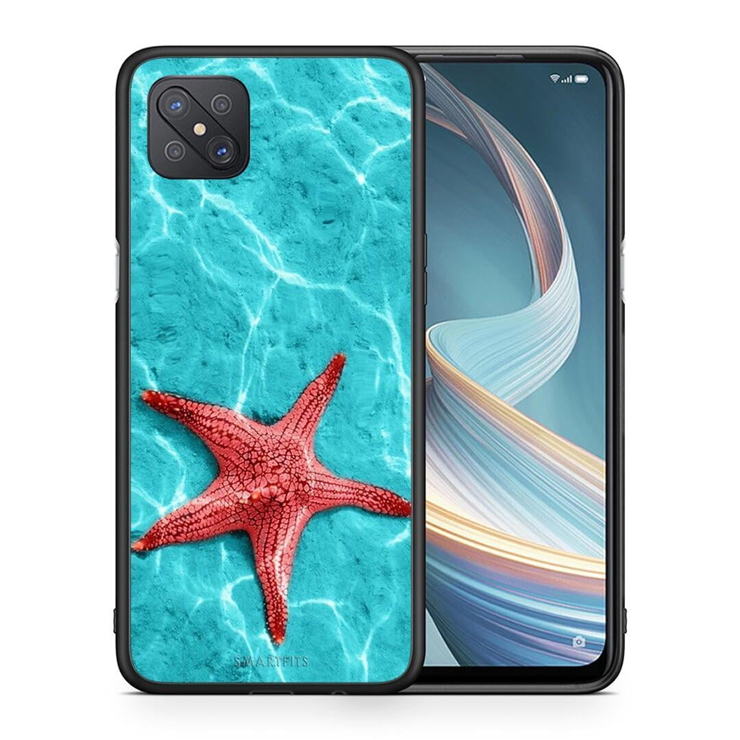 Θήκη Oppo Reno4 Z 5G Red Starfish από τη Smartfits με σχέδιο στο πίσω μέρος και μαύρο περίβλημα | Oppo Reno4 Z 5G Red Starfish case with colorful back and black bezels