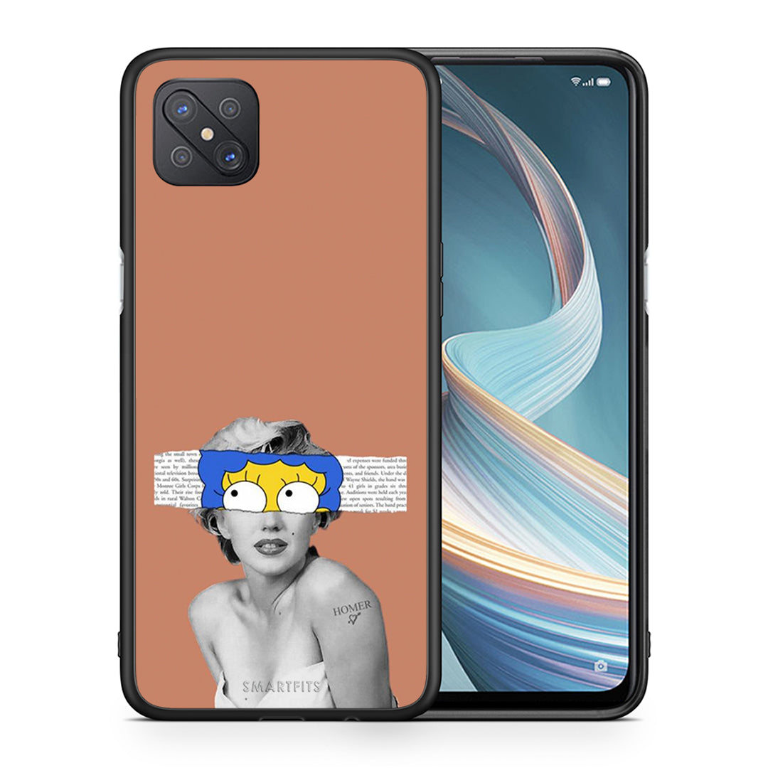 Θήκη Oppo Reno4 Z 5G Sim Merilyn από τη Smartfits με σχέδιο στο πίσω μέρος και μαύρο περίβλημα | Oppo Reno4 Z 5G Sim Merilyn case with colorful back and black bezels