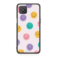 Thumbnail for Oppo Reno4 Z 5G Smiley Faces θήκη από τη Smartfits με σχέδιο στο πίσω μέρος και μαύρο περίβλημα | Smartphone case with colorful back and black bezels by Smartfits