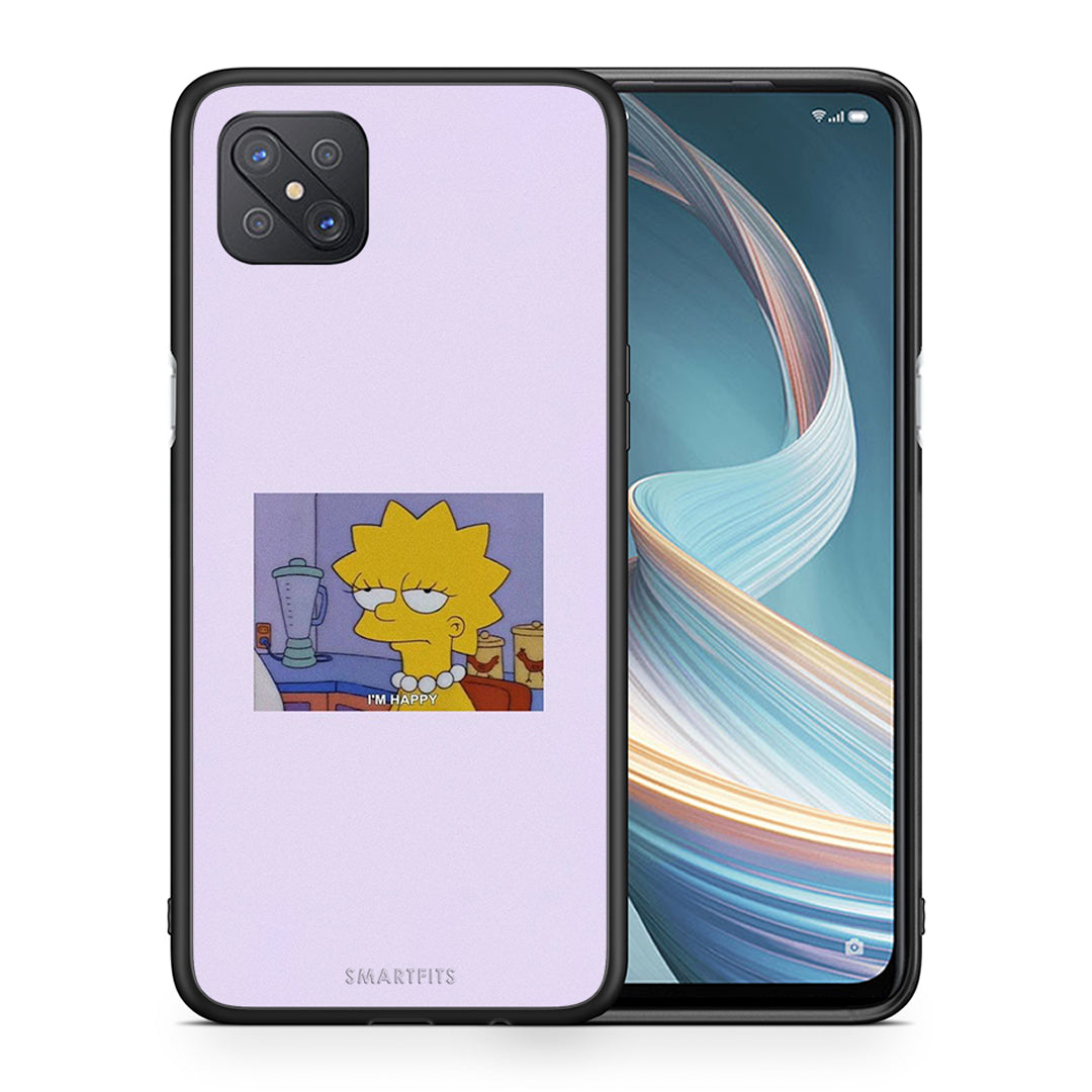 Θήκη Oppo Reno4 Z 5G So Happy από τη Smartfits με σχέδιο στο πίσω μέρος και μαύρο περίβλημα | Oppo Reno4 Z 5G So Happy case with colorful back and black bezels