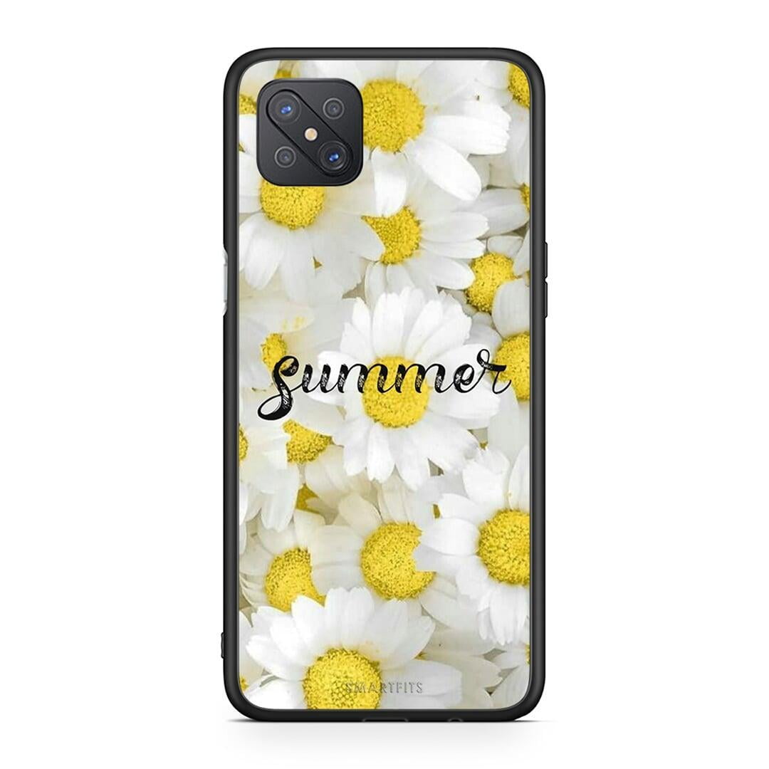 Oppo Reno4 Z 5G Summer Daisies Θήκη από τη Smartfits με σχέδιο στο πίσω μέρος και μαύρο περίβλημα | Smartphone case with colorful back and black bezels by Smartfits