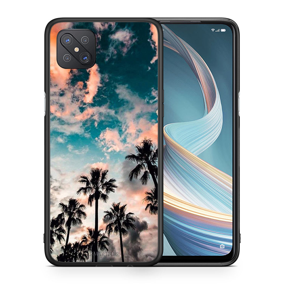 Θήκη Oppo Reno4 Z 5G Sky Summer από τη Smartfits με σχέδιο στο πίσω μέρος και μαύρο περίβλημα | Oppo Reno4 Z 5G Sky Summer case with colorful back and black bezels