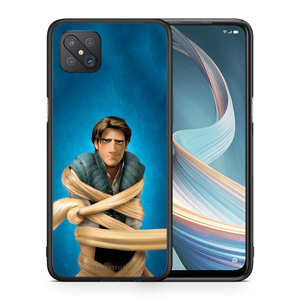 Θήκη Αγίου Βαλεντίνου Oppo Reno4 Z 5G Tangled 1 από τη Smartfits με σχέδιο στο πίσω μέρος και μαύρο περίβλημα | Oppo Reno4 Z 5G Tangled 1 case with colorful back and black bezels