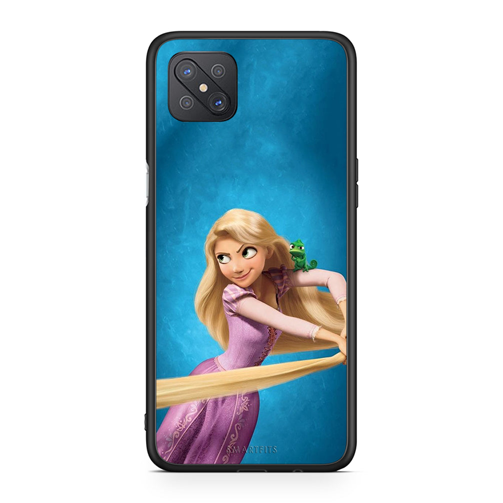 Oppo Reno4 Z 5G Tangled 2 Θήκη Αγίου Βαλεντίνου από τη Smartfits με σχέδιο στο πίσω μέρος και μαύρο περίβλημα | Smartphone case with colorful back and black bezels by Smartfits