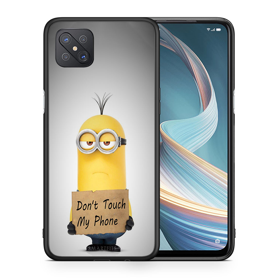 Θήκη Oppo Reno4 Z 5G Minion Text από τη Smartfits με σχέδιο στο πίσω μέρος και μαύρο περίβλημα | Oppo Reno4 Z 5G Minion Text case with colorful back and black bezels