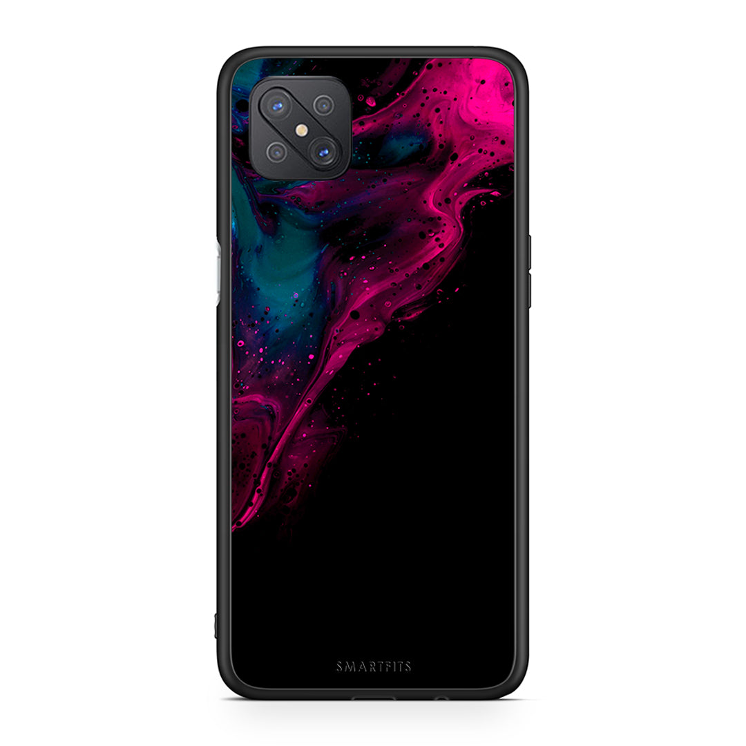 4 - Oppo Reno4 Z 5G Pink Black Watercolor case, cover, bumper