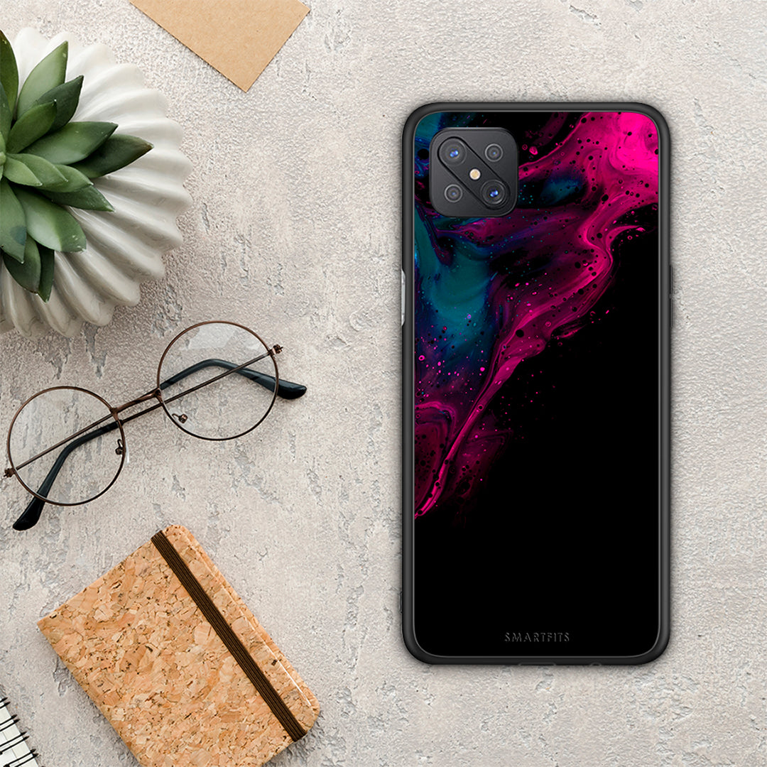 Watercolor Pink Black - Oppo Reno4 Z 5G / A92S case