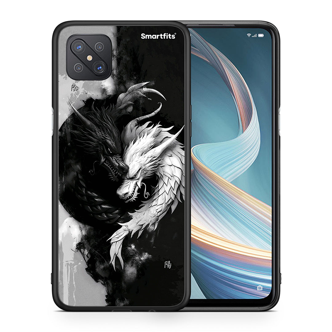 Θήκη Oppo Reno4 Z 5G Yin Yang από τη Smartfits με σχέδιο στο πίσω μέρος και μαύρο περίβλημα | Oppo Reno4 Z 5G Yin Yang case with colorful back and black bezels