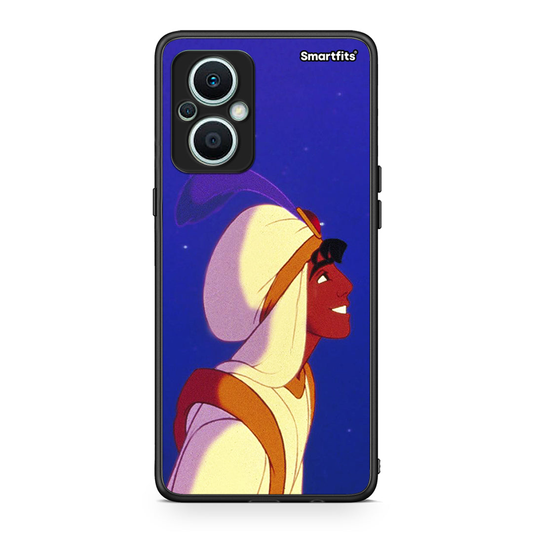 Θήκη Oppo Reno7 Lite Alladin And Jasmine Love 1 από τη Smartfits με σχέδιο στο πίσω μέρος και μαύρο περίβλημα | Oppo Reno7 Lite Alladin And Jasmine Love 1 Case with Colorful Back and Black Bezels