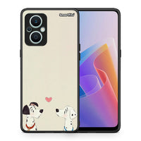 Thumbnail for Θήκη Oppo Reno7 Lite Dalmatians Love από τη Smartfits με σχέδιο στο πίσω μέρος και μαύρο περίβλημα | Oppo Reno7 Lite Dalmatians Love Case with Colorful Back and Black Bezels