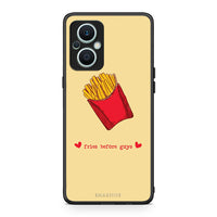 Thumbnail for Θήκη Oppo Reno7 Lite Fries Before Guys από τη Smartfits με σχέδιο στο πίσω μέρος και μαύρο περίβλημα | Oppo Reno7 Lite Fries Before Guys Case with Colorful Back and Black Bezels