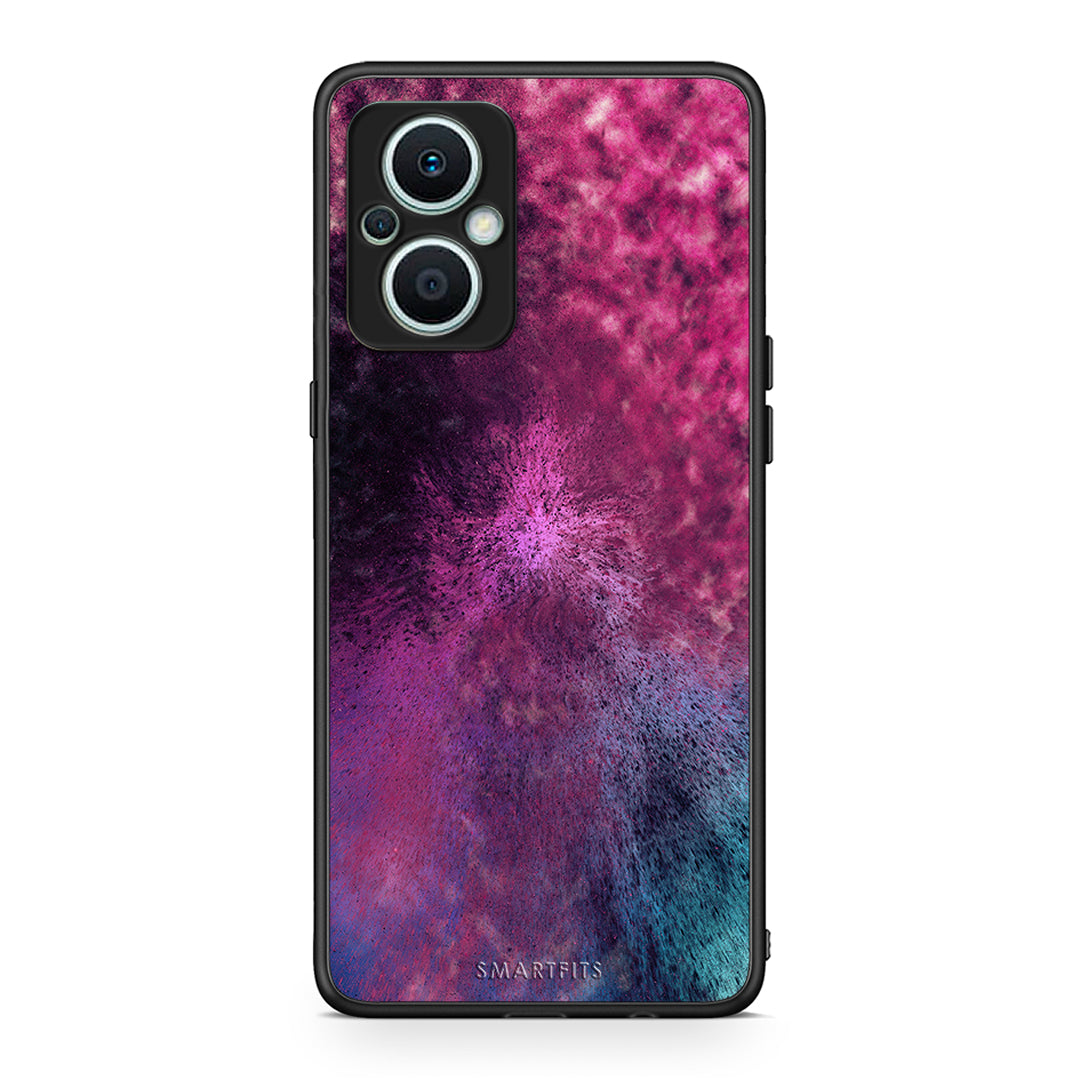 Θήκη Oppo Reno7 Lite Galactic Aurora από τη Smartfits με σχέδιο στο πίσω μέρος και μαύρο περίβλημα | Oppo Reno7 Lite Galactic Aurora Case with Colorful Back and Black Bezels