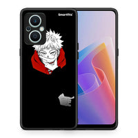 Thumbnail for Θήκη Oppo Reno7 Lite Itadori Anime από τη Smartfits με σχέδιο στο πίσω μέρος και μαύρο περίβλημα | Oppo Reno7 Lite Itadori Anime Case with Colorful Back and Black Bezels