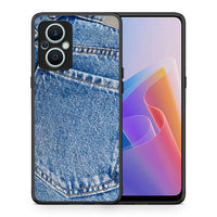 Thumbnail for Θήκη Oppo Reno7 Lite Jeans Pocket από τη Smartfits με σχέδιο στο πίσω μέρος και μαύρο περίβλημα | Oppo Reno7 Lite Jeans Pocket Case with Colorful Back and Black Bezels