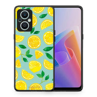 Thumbnail for Θήκη Oppo Reno7 Lite Lemons από τη Smartfits με σχέδιο στο πίσω μέρος και μαύρο περίβλημα | Oppo Reno7 Lite Lemons Case with Colorful Back and Black Bezels