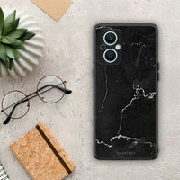 Thumbnail for Θήκη Oppo Reno7 Lite Marble Black από τη Smartfits με σχέδιο στο πίσω μέρος και μαύρο περίβλημα | Oppo Reno7 Lite Marble Black Case with Colorful Back and Black Bezels