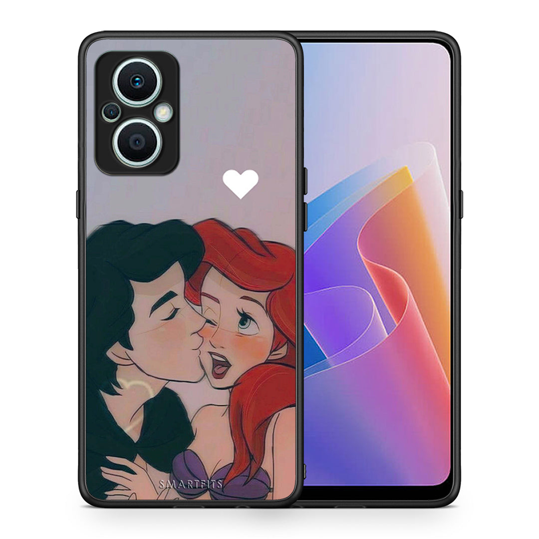 Θήκη Oppo Reno7 Lite Mermaid Couple από τη Smartfits με σχέδιο στο πίσω μέρος και μαύρο περίβλημα | Oppo Reno7 Lite Mermaid Couple Case with Colorful Back and Black Bezels