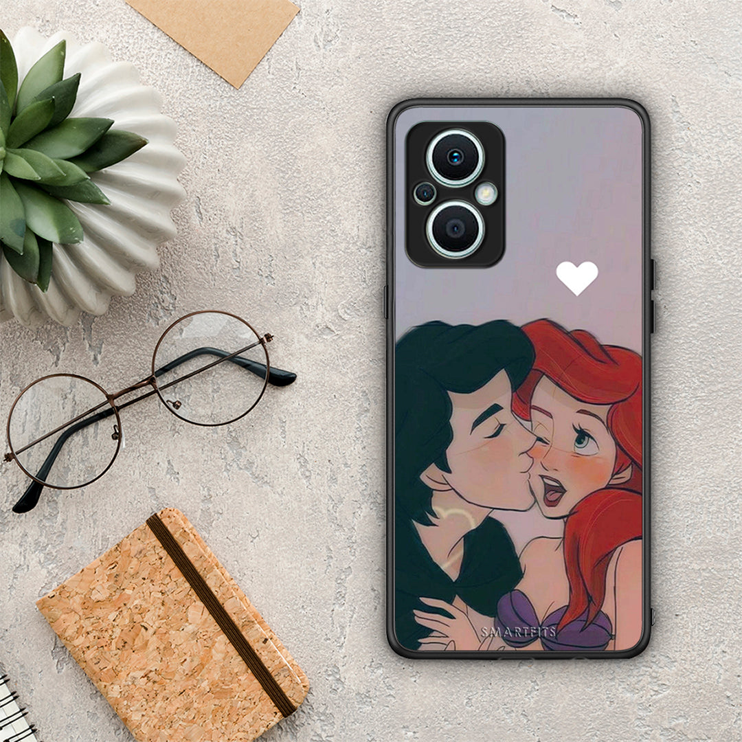 Θήκη Oppo Reno7 Lite Mermaid Couple από τη Smartfits με σχέδιο στο πίσω μέρος και μαύρο περίβλημα | Oppo Reno7 Lite Mermaid Couple Case with Colorful Back and Black Bezels