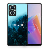 Thumbnail for Θήκη Oppo Reno7 Lite Quote Breath από τη Smartfits με σχέδιο στο πίσω μέρος και μαύρο περίβλημα | Oppo Reno7 Lite Quote Breath Case with Colorful Back and Black Bezels