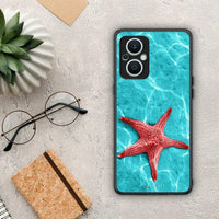 Thumbnail for Θήκη Oppo Reno7 Lite Red Starfish από τη Smartfits με σχέδιο στο πίσω μέρος και μαύρο περίβλημα | Oppo Reno7 Lite Red Starfish Case with Colorful Back and Black Bezels