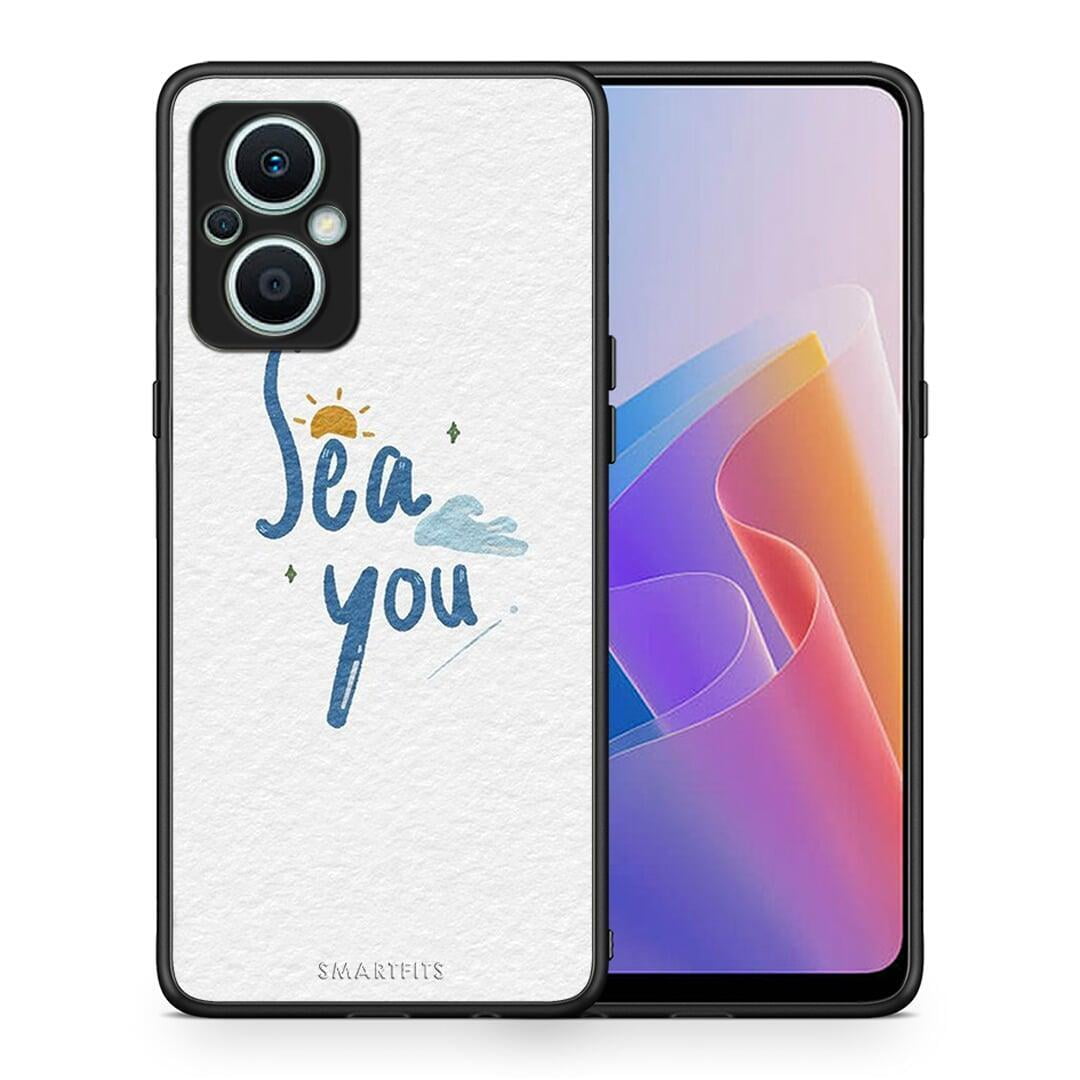 Θήκη Oppo Reno7 Lite Sea You από τη Smartfits με σχέδιο στο πίσω μέρος και μαύρο περίβλημα | Oppo Reno7 Lite Sea You Case with Colorful Back and Black Bezels